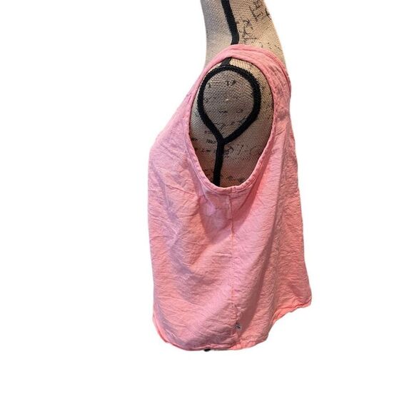 Ocean + Coast Women's XL Pink Henley Sleeveless Tank Top - Picture 4 of 9